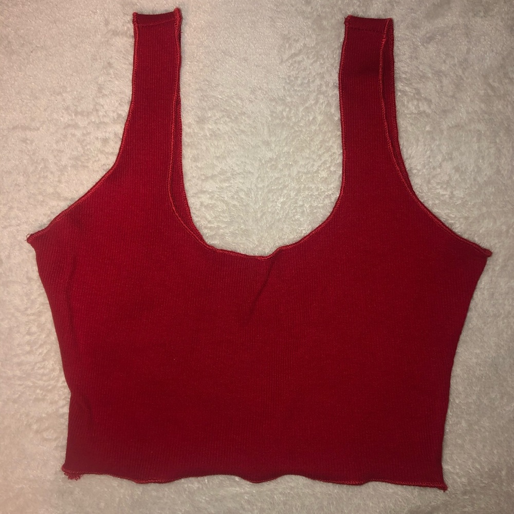 Cropped Red Tank Top